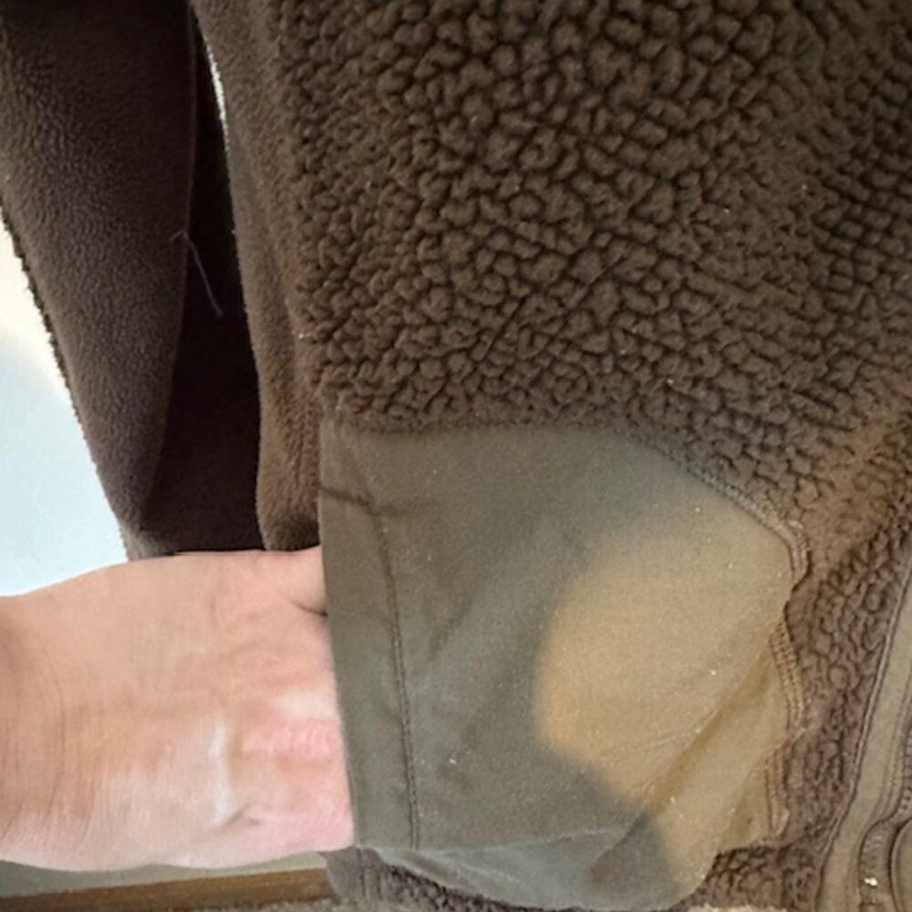 Faded Glory Brown Fuzzy Fleece Jacket   8650 - Picture 5 of 9